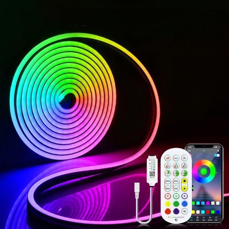 New Running Horse Flowing Water WiFi Colorful Neon Set Silicone Light Strip 12V LED Flexible Neon Light Strip