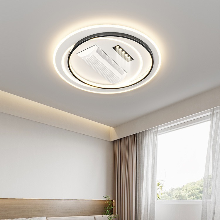 Tmall Genie Acrylic Bedroom Living Room Square Silent Energy-Saving Fan Light 1-6 Level Gentle Breeze Luxury Hidden Modern