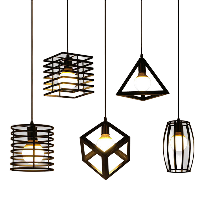 Modern Iron Flush Mount Ceiling Lamp Small Pendant Lighting Fixture for Dining Room Dining Chandelier Hanging Light