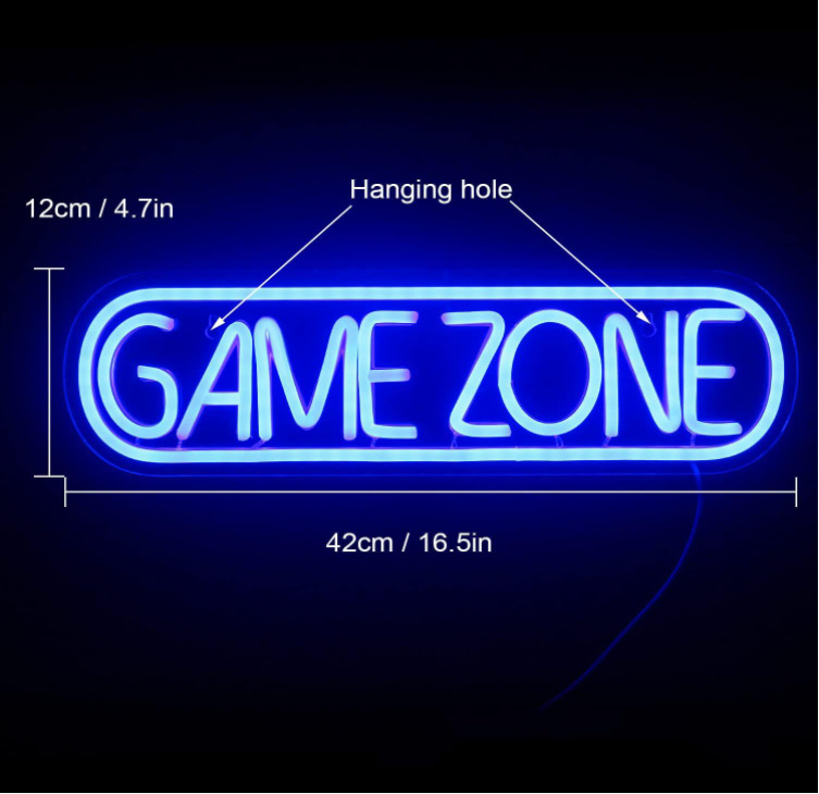 Gamer Neon Sign Custom Logo Acrylic Game Controller Neon Sign for Gamer Room Decor Gaming Neon Sign for Teen Boys Room Decor