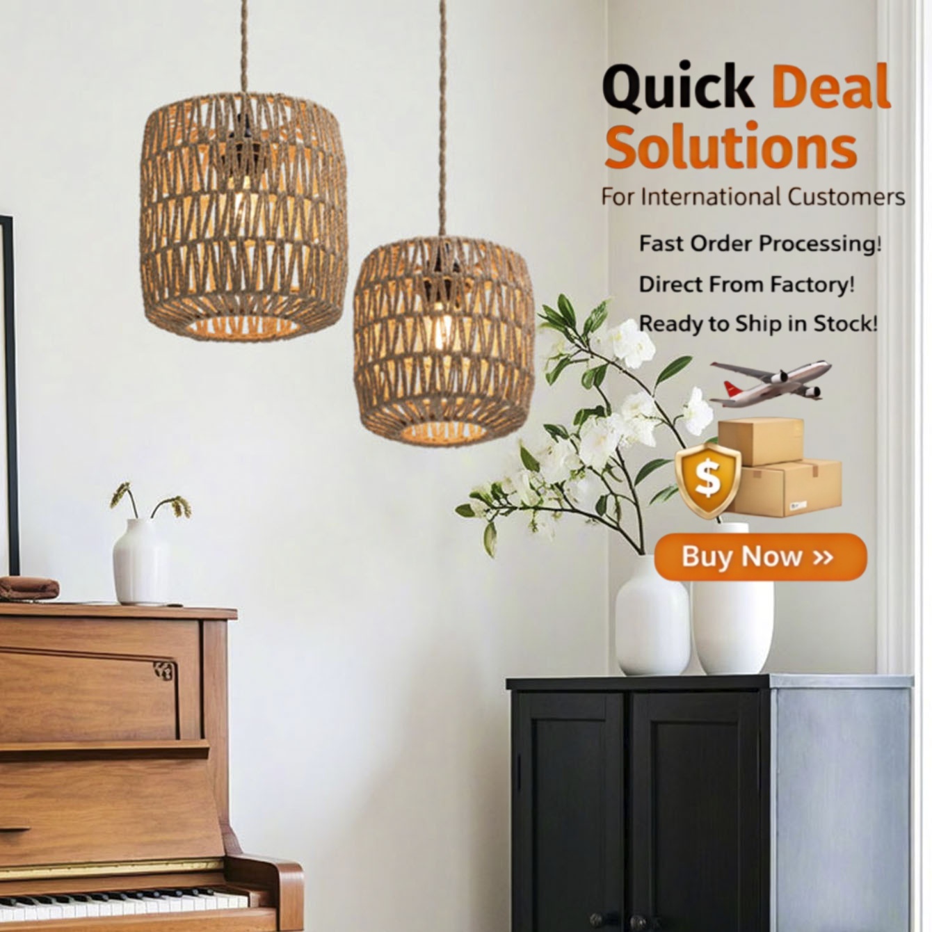 Modern Style Iron LED Chandelier Bamboo Hanging Wire Height Adjustable for Tea Dining and Living Room Small Indoor Lamp