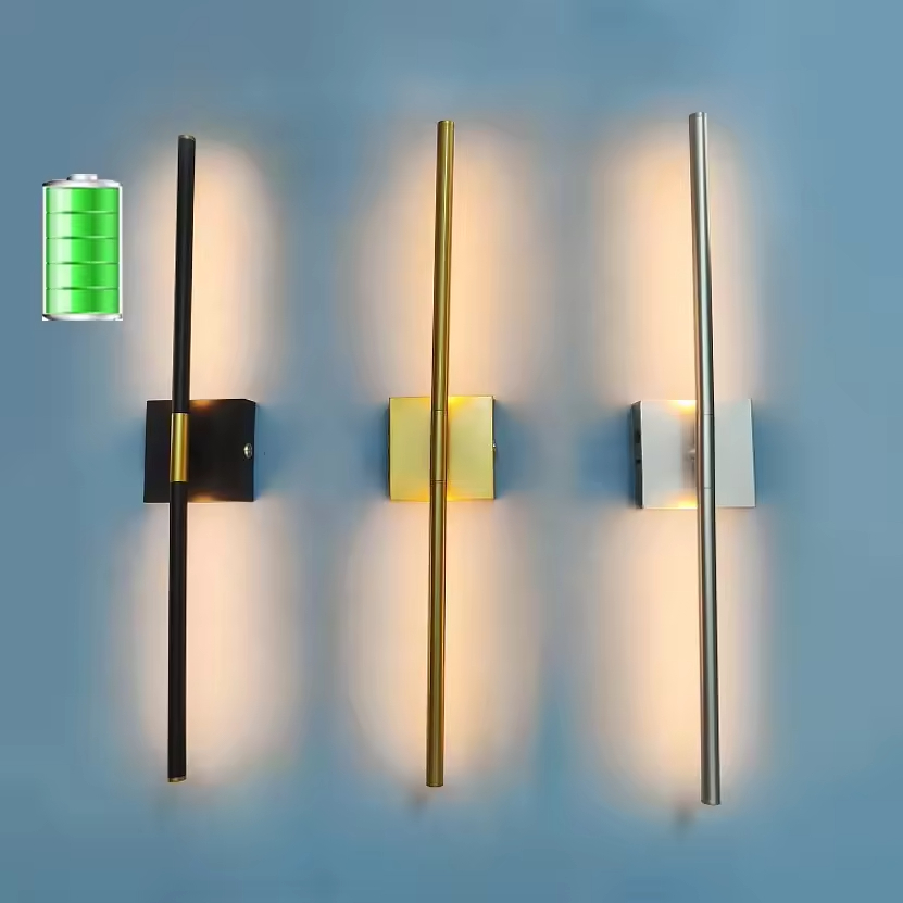 Rechargeable Magnetic Suction Wall Light, Wireless Bedside Lamp for Bedroom Living Room, Battery Powered Ambient Atmosphere