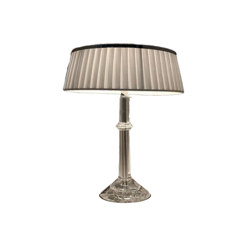 Nordic Modern Bedside Lamp Elegant Crystal Decor Table Lamp With Flexible Fabric Shade Cone Design For Bedroom Living Room