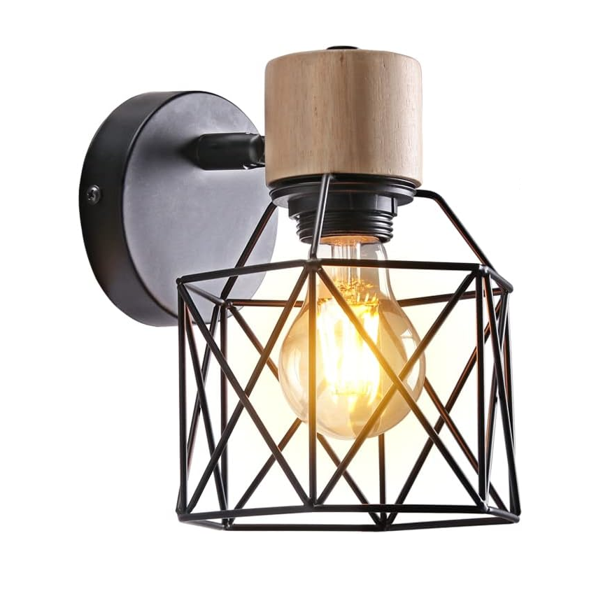 Indoor Vintage Wall Lamp E27 Industrial Lamp Adjustable Lampshade 16 cm Metal Ceiling Light