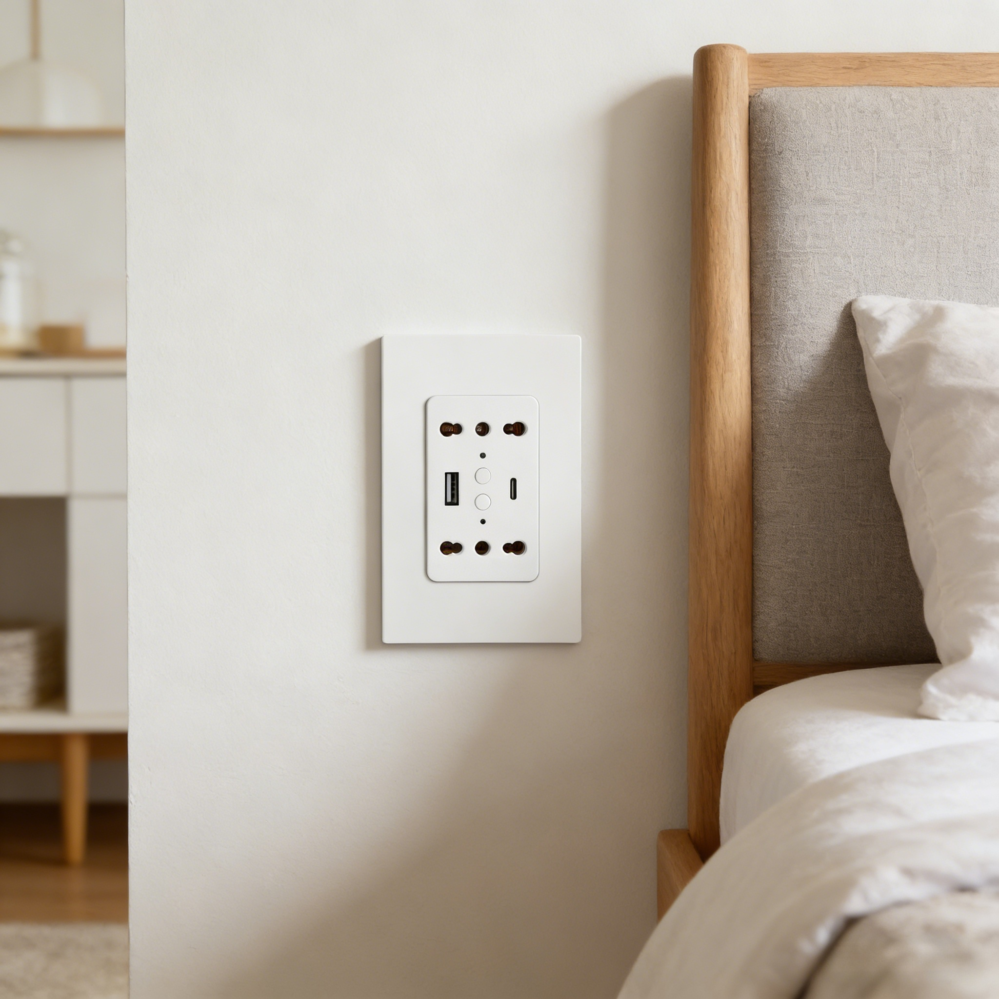 Smart Wifi Wall Socket Pd20W Fast Charge for Us Home Hotel Office Bedroom Smart Home Device With Ac Outlets Usb Ports