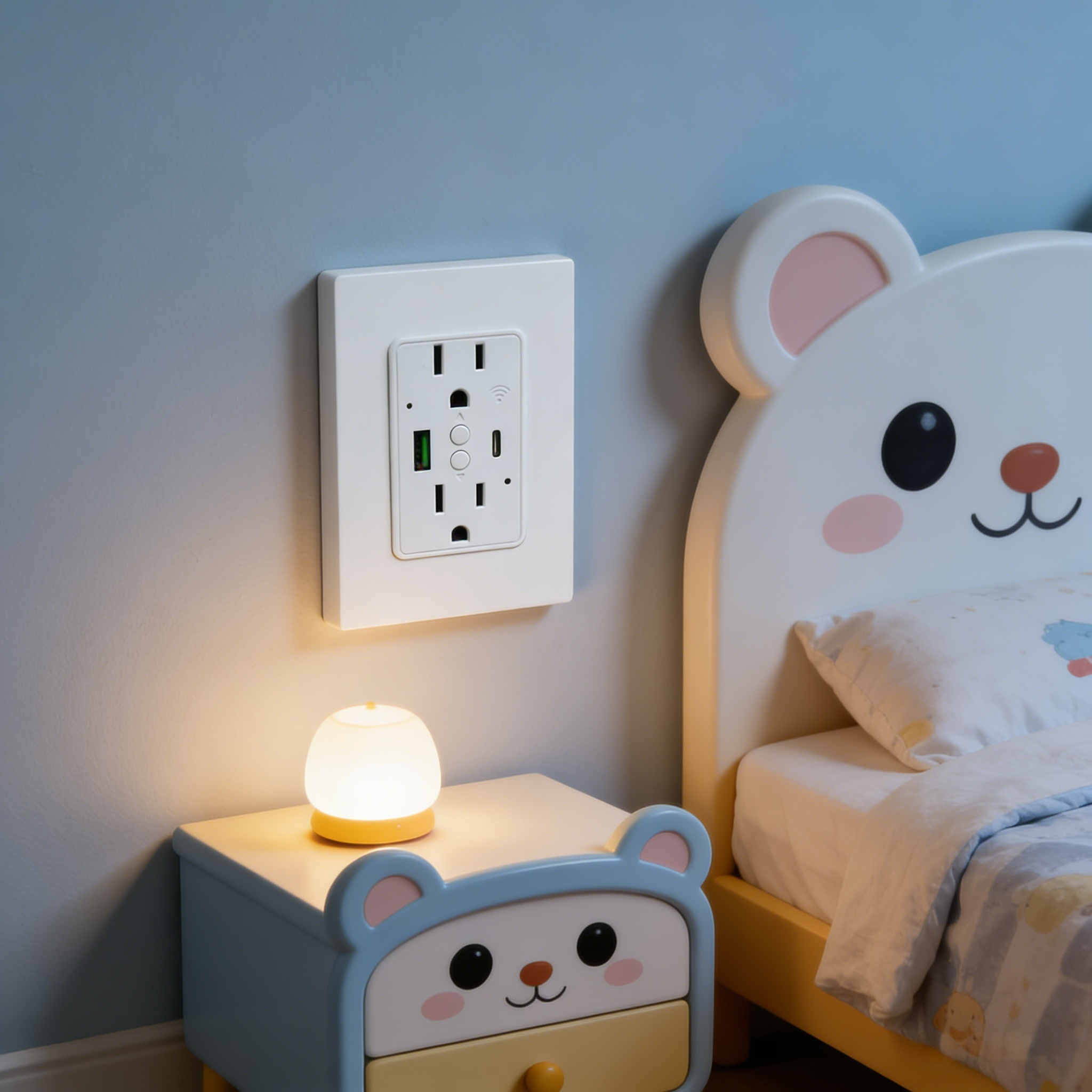 Us Standard Smart Wall Socket Pd20W Wifi Module for Home Office Hotel Bedroom Bedroom Living Room Safe Smart Charging Plug
