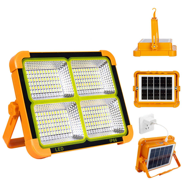 Ip65 Waterproof Solar Led Flood Light Rechargeable Portable for Hotel Landscape Camping Engineering Emergency