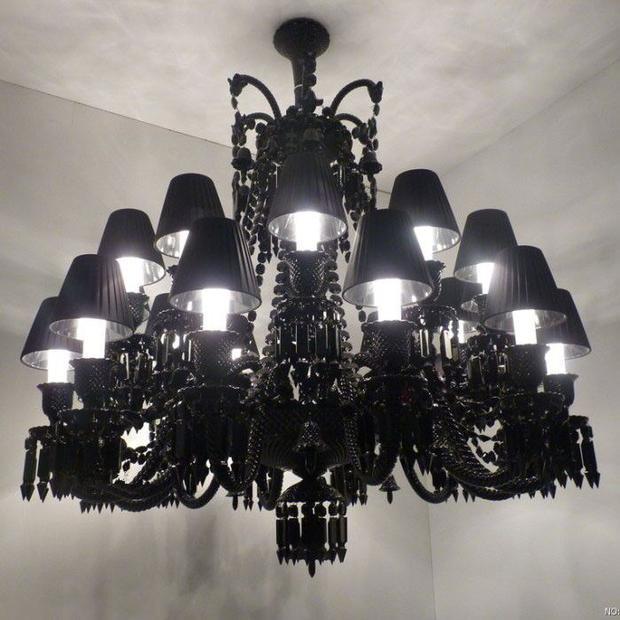 Factory Wholesale Black French Crystal Chandelier Ceiling Light Villa Staircase Restaurant Household Engineering Decoration