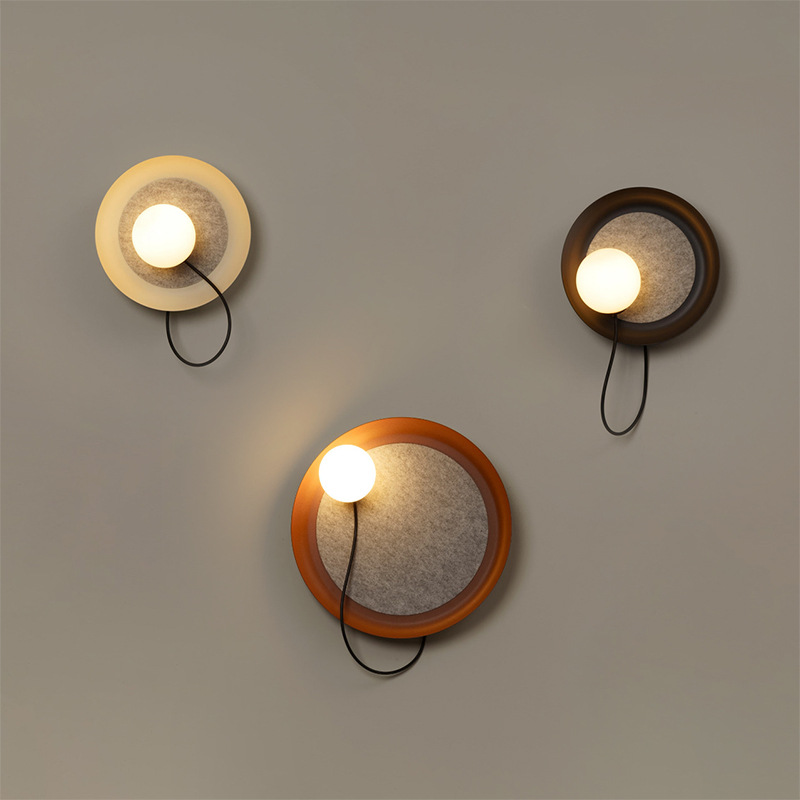Bedroom Bedside Nordic Magnet Adjustable Hotel Living Room Wall Lamp LED Iron Shade Red Black White Magnetic Suction No Drilling