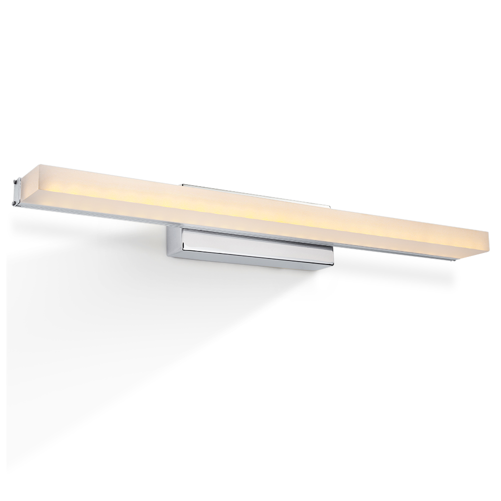 LED Acrylic Long Stainless Steel Waterproof Mirror Wall Lamp Light Fixture for Hotels Artworks Mirrors Bathrooms Vanity Areas