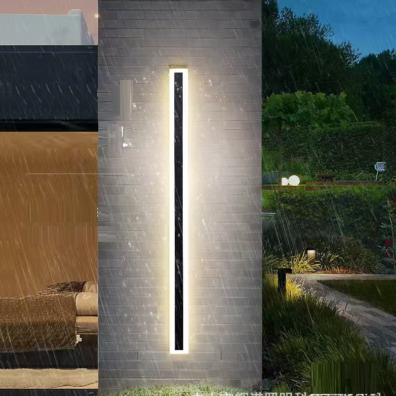 40cm Modern Waterproof Outdoor Long Strip LED Wall Lamp Garden Porch Sconce Light Garden Wall Light