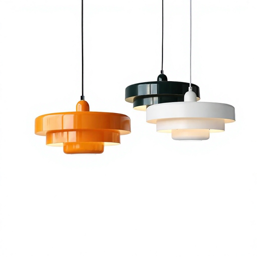 Medieval Retro Metal LED Ceiling Chandelier Orange Pendant Lamp Dining Room Restaurant Home Decor Lighting Cafe Bar