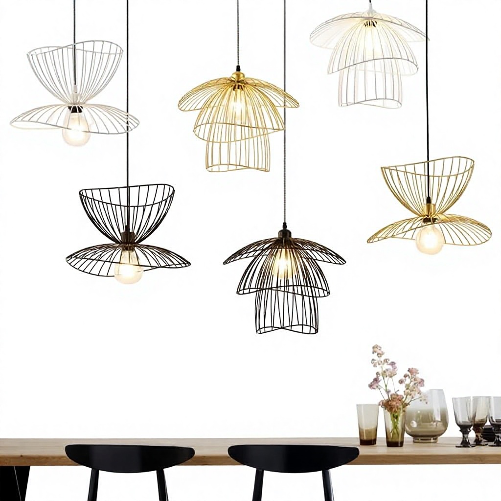 Nordic Art Metal Pendant Light LED Living Room Dining Room Bedroom Hallway Foyer Balcony Minimalist Indoor Lighting Fixtures