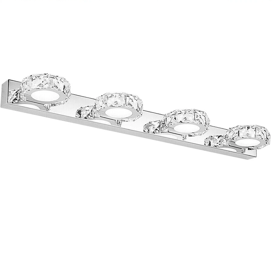 Modern LED Crystal Mirror Light Front Wall Lamp Bathroom Vanity Light Fixture