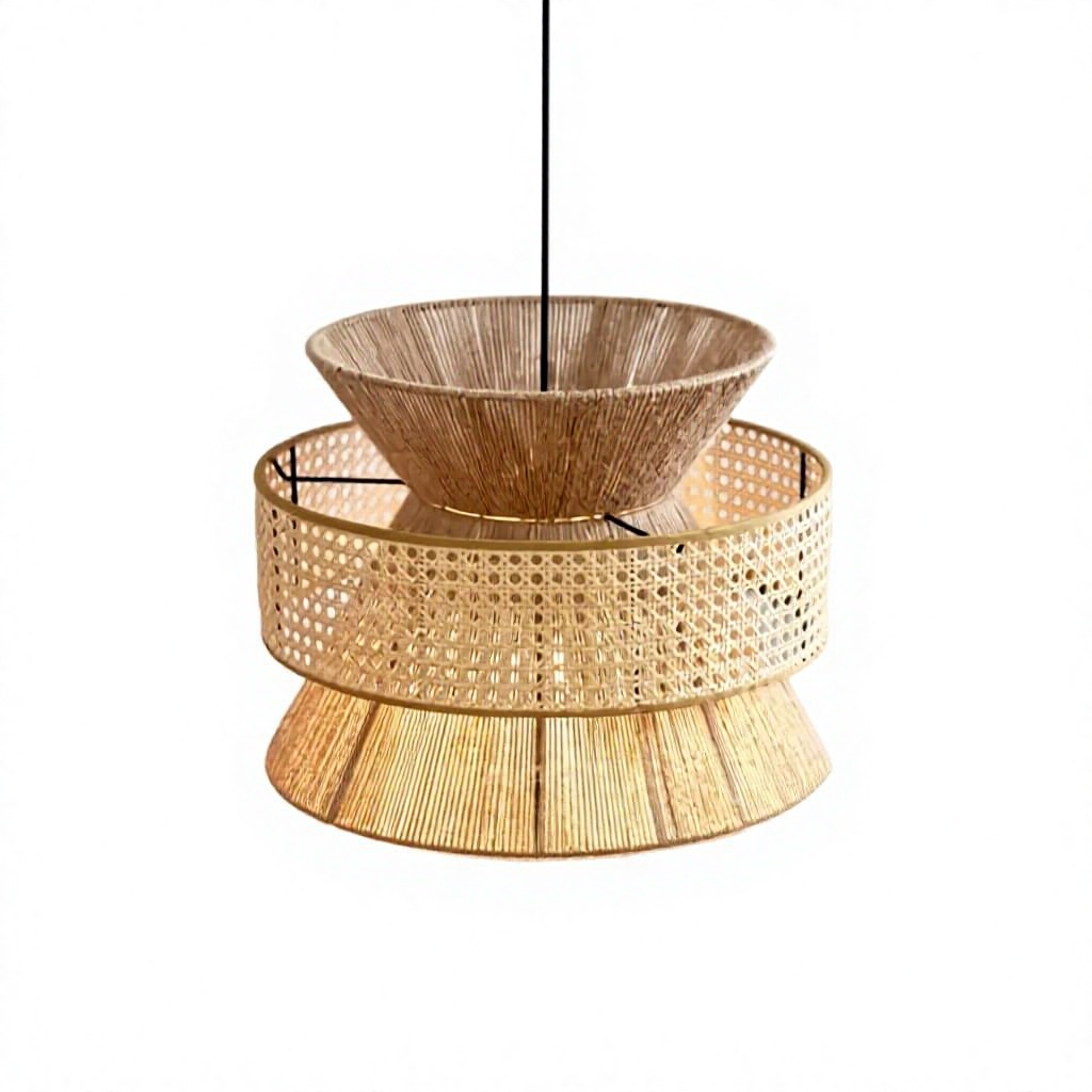 Vintage Wabi Sabi Handmade Hemp Rope Chandelier Restaurant Bar Dining Room LED Pendant Lighting Decor Cafe Hanging Lamp Fixtures