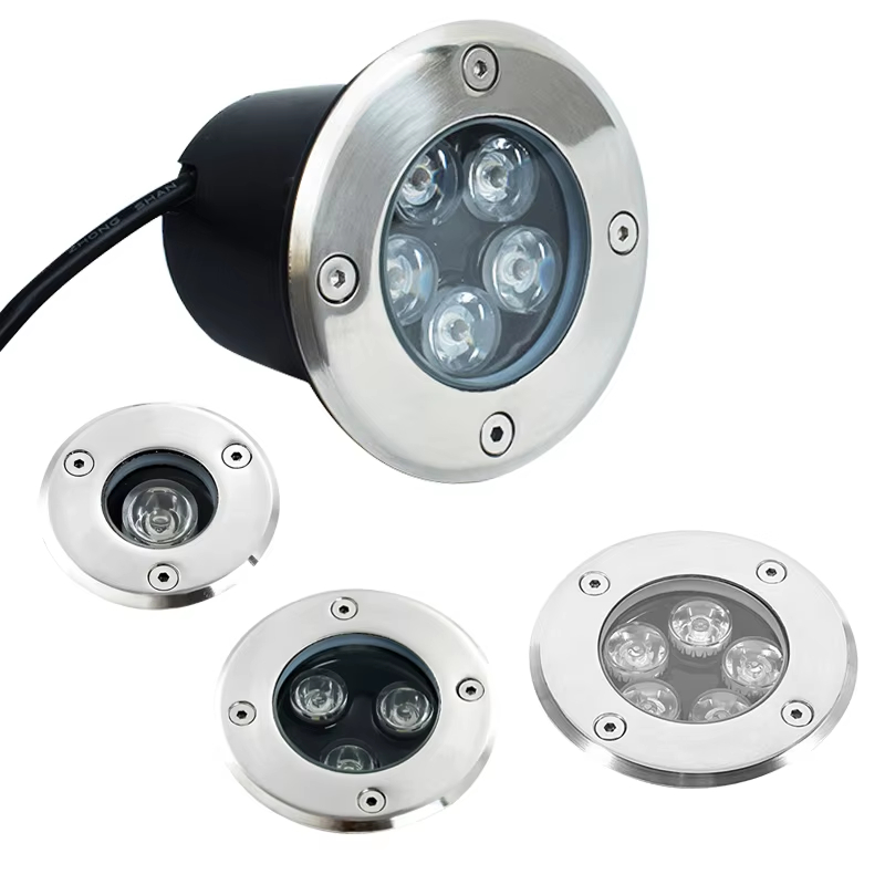Cross-border Embedded Outdoor IP65 Waterproof LED In-ground Spotlight 3000K 3500K Color Temperature for Parks Gardens Squares