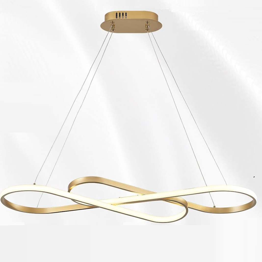 Modern LED Chandelier Gold Dimmable LED Pendant Light for Dining Room Light Fixture Over Table Modern Kitchen Island Lighting