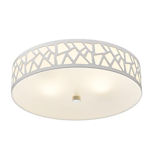 Bedroom Living Room LED Glass Circular Ceiling Light Fixture Simple Modern Design Warm Romantic Dimmable
