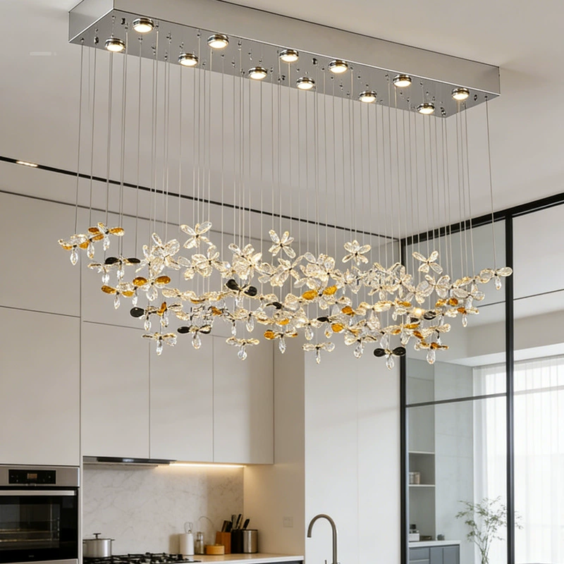 LED K9 Crystal Pendant Light Hotel Chandelier Living Room Lighting Ceiling Lamp