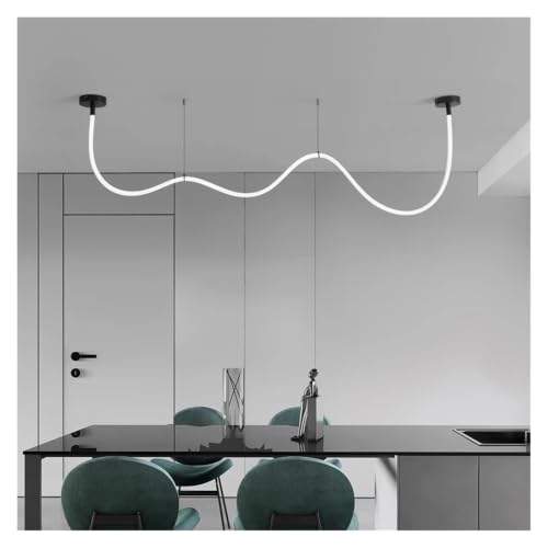 Modern Flexible Silicone LED Pendant Light Minimalist Linear Hanging Lamp DIY Design for Living Room Creative Chandelier