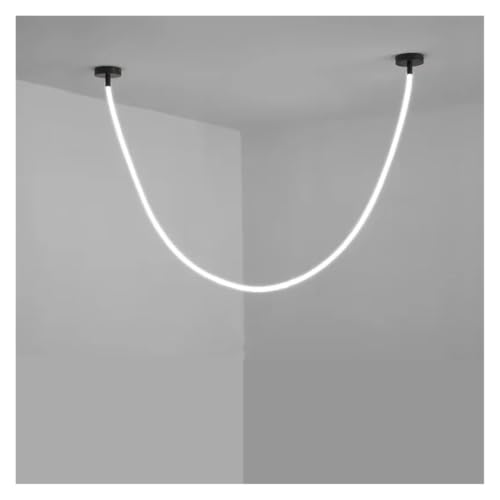 Nordic Style Living Room LED Pendant Light Flexible Silicone Linear Hanging Lamp For Interior Minimalist DIY Design Light