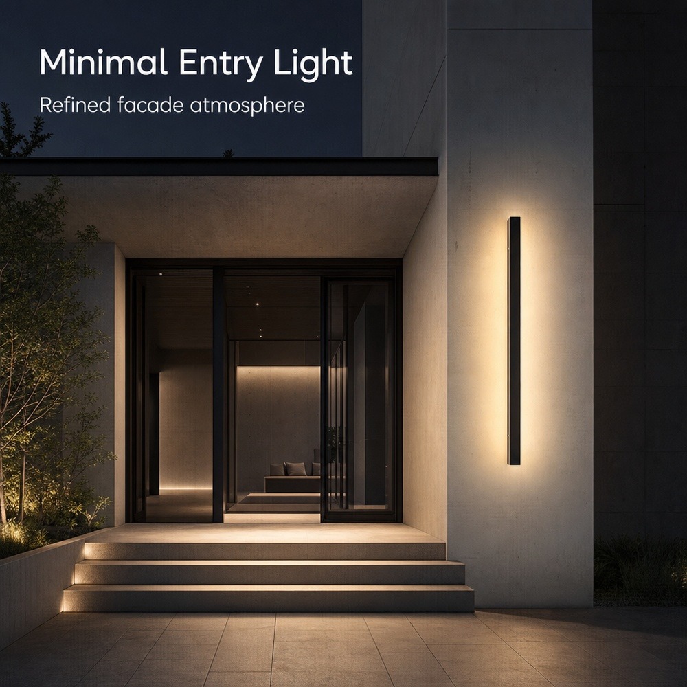 Outdoor LED Wall Sconce Waterproof IP65 Modern Minimalist Long Strip Light Villa Courtyard Garden Exterior Wall Mounted Lamp