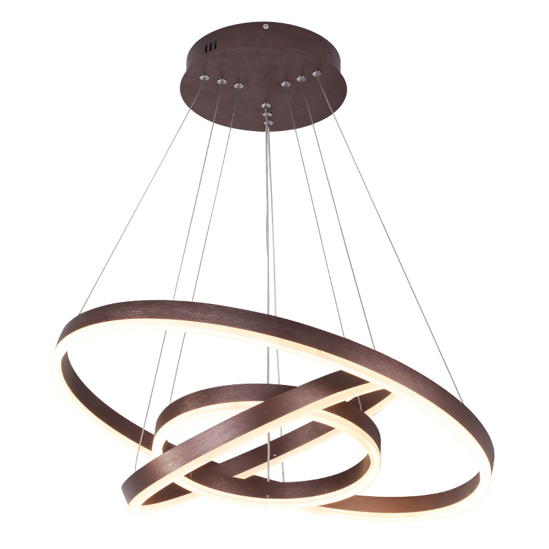 Luxury Rings Circle LED Aluminum Acrylic Pendant Light Chandelier