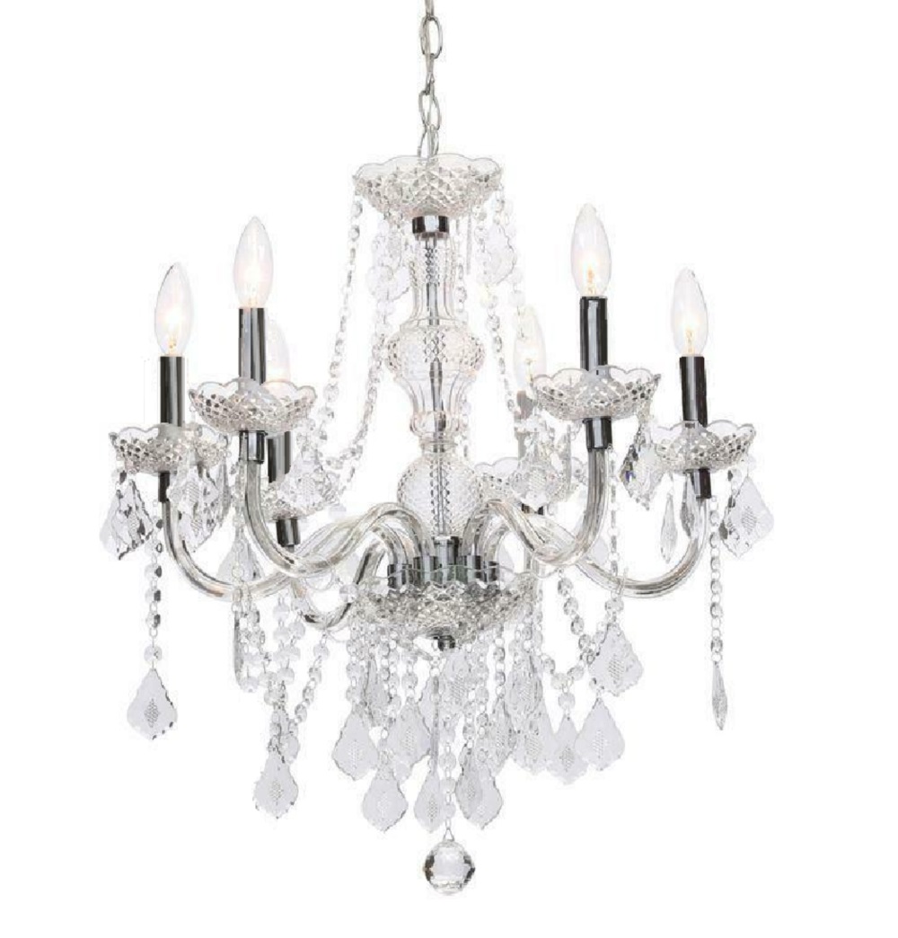 Crystal Chandelier 5 Lights Crystal-Like Acrylic Clear Color