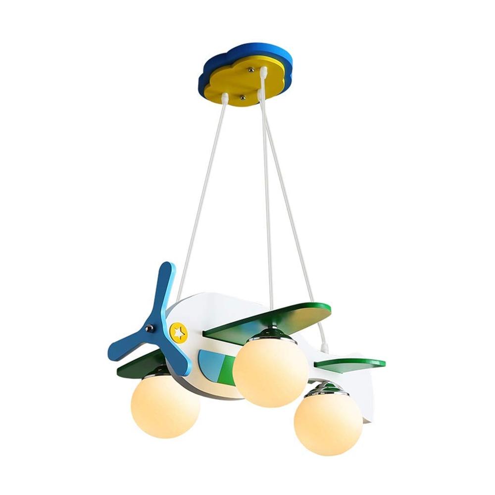 Chandelier Simple Children's Room Cartoon Airplane Lamp Creative Boy Girl Bedroom Room Modern Pendant Light