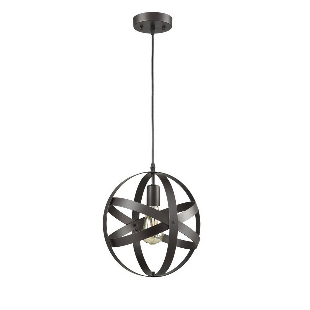 Shinetime Industrial Metal Spherical Pendant Displays Changeable Hanging Lighting Fixture