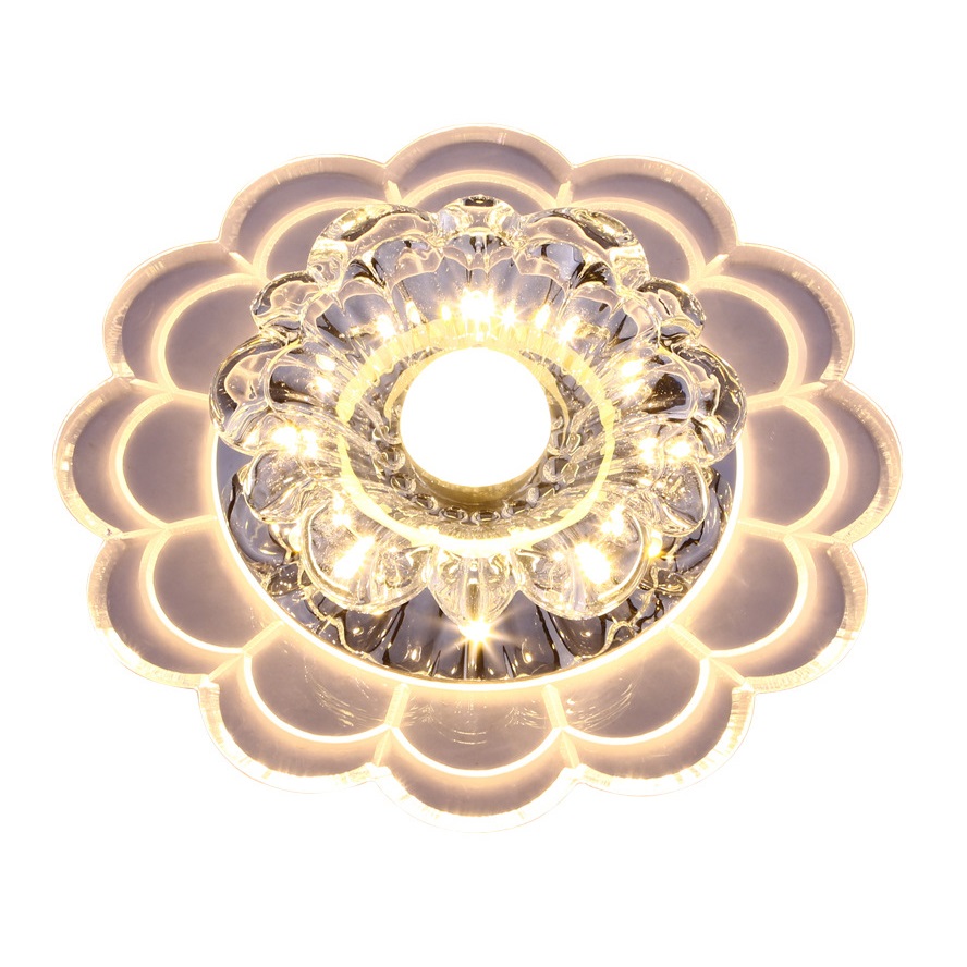 Wholesale Crystal Aisle Light Round Living Room Small Light Led Porch Corridor Balcony Light Acrylic Ceiling Lamp