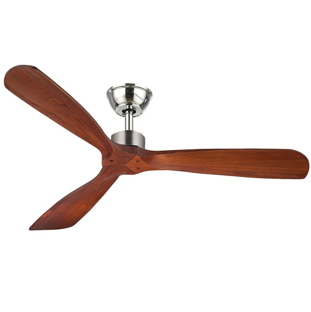 52" Modern Outdoor or Indoor Ceiling Fan with Remote Large Solid Wood Bronze for Patio