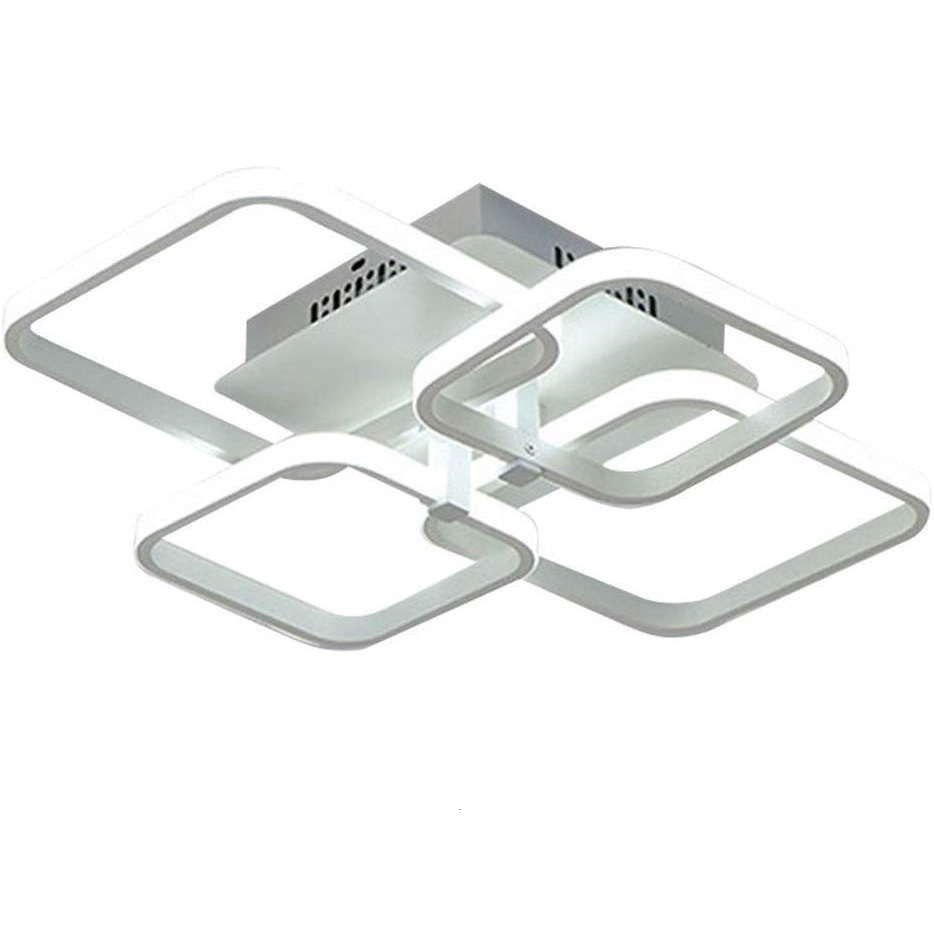 Modern Design Ultra Thin Semi Flush Ceiling Light with 2/4/6/9 Square Ring Led Ceiling Lamp Fixtures
