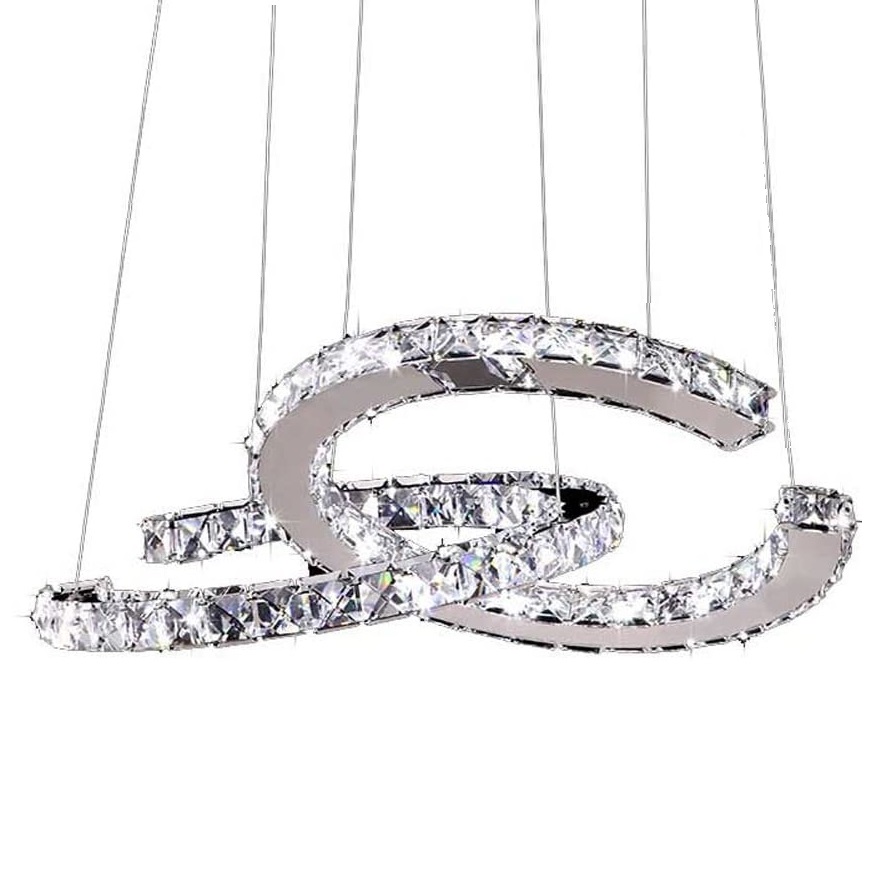 Modern Double C Luminaire Suspendu Avec LED Suspension Lamp