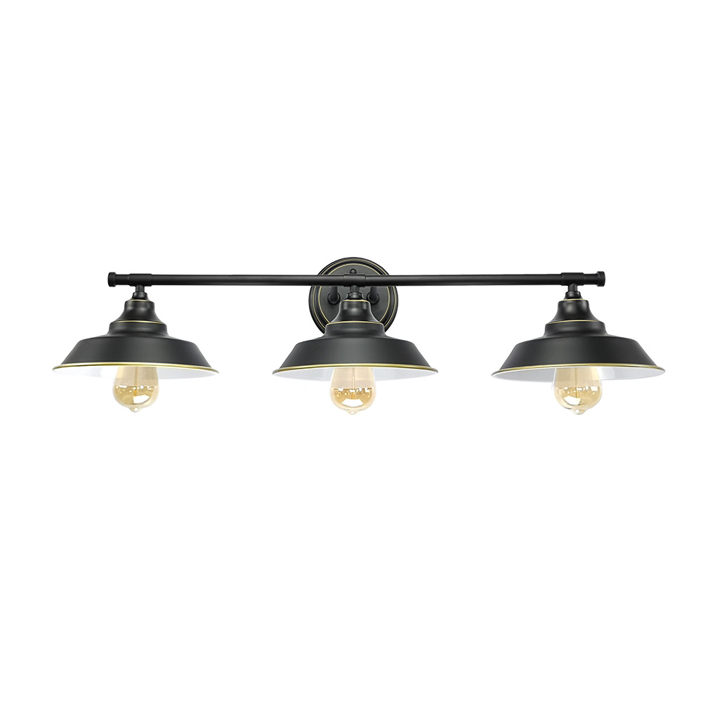 Bathroom Vanity Light Vintage Industrial Matte Black Tube Wall Sconce Lighting Fixture Fashion Simplicity Metal Based (3-Light)
